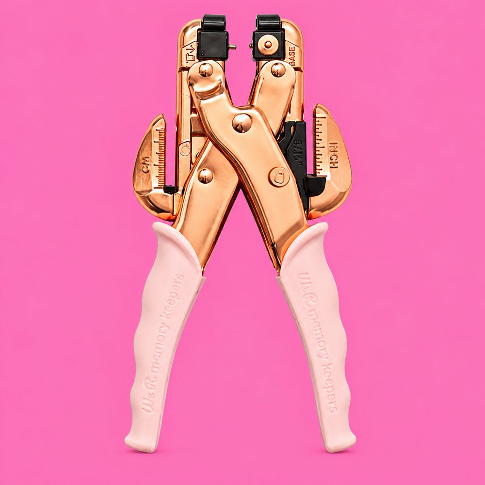 Crop-A-Dile Perforadora y fijadora de ojales - Oro rosa