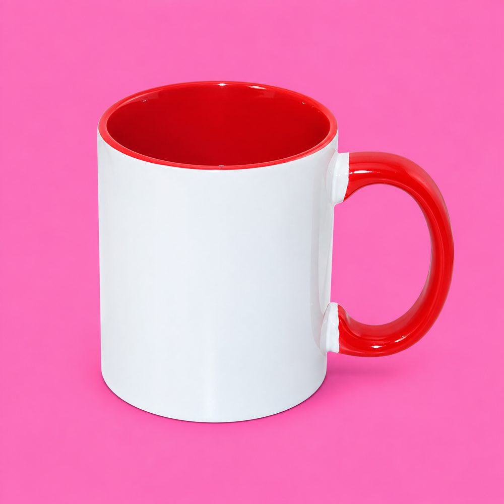 Mug de color interno rojo 11 oz