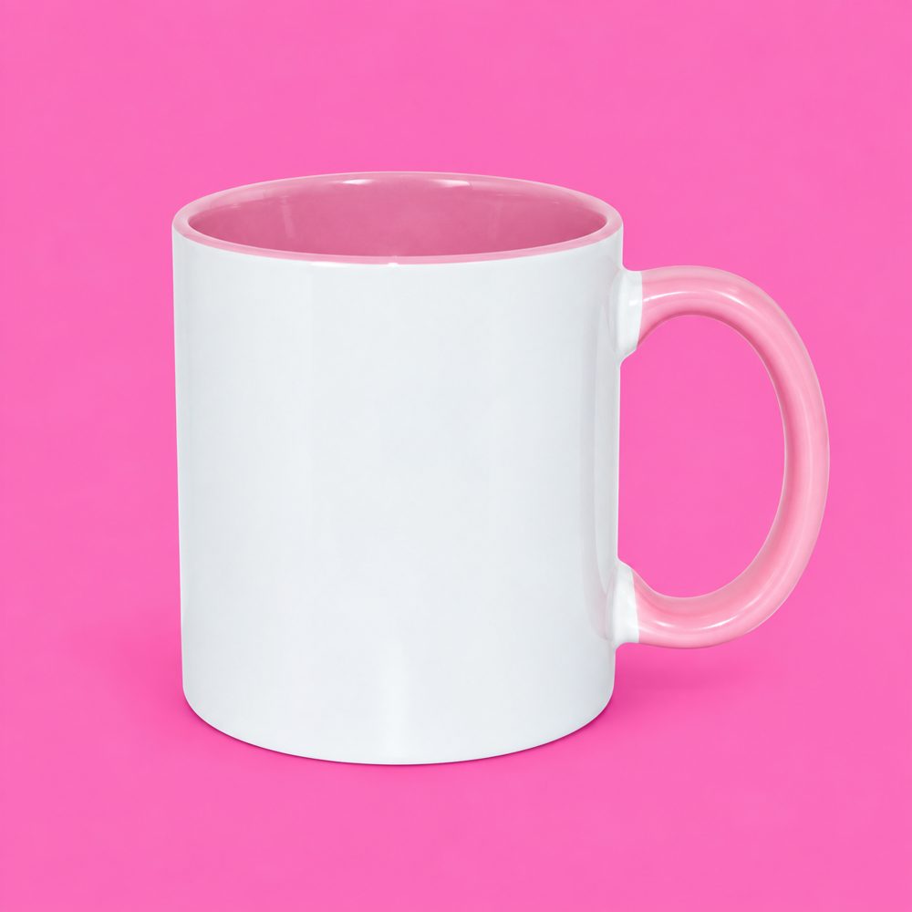 Mug de color interno rosado 11 oz