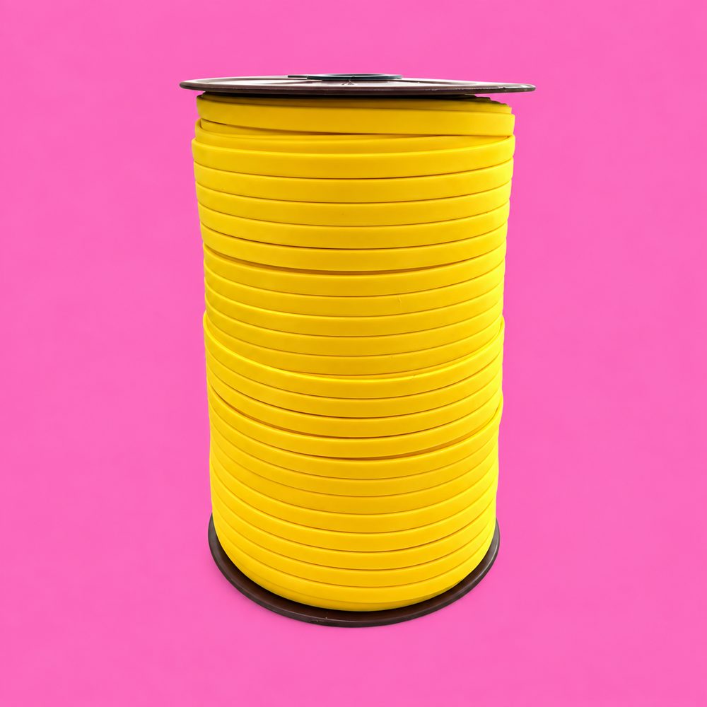 Rollo elástico pitillo amarillo bandera 150 m