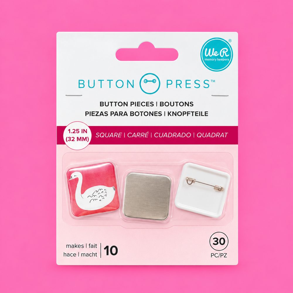 Recarga de botones a presión cuadrados 31 mm (paquete de 10)